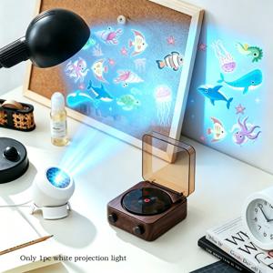업그레이드된 크리에이티브 LED 별이 빛나는 하늘 바다 프로젝션 램프 & 프로젝션 무드등, 360도 회전식, USB 앰비언트 조명 - USB 플러그인 무드등, 침실, 게임룸, 거실 장식용 조명, 크리스마스용
