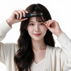 무선 미니 고데기 휴대용 앞머리 고데기 빗 고데기 C컬 웨이브 볼륨 빗고데기 TYPE-C 충전식 옆머리 미니고데기 앞머리고데기