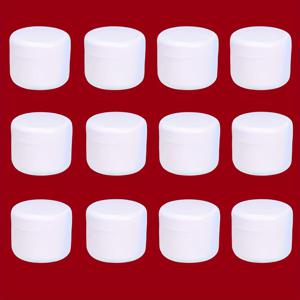 12개 여행용 컨테이너 세트 - 50ml 누수 방지 실리콘 & PP 크림 용기, 얼굴, 몸, 눈 크림, 샴푸, 로션용 하드 밀봉 뚜껑 - 음료제외 화장품 용기