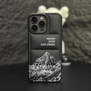 오리지널 포지티브 디자인 패션 퍼퍼 폰 케이스 for iPhone 17 Pro Max 12 13mini 16e 16 15 14 13 12 11 Pro Max 16e 14 15Plus XS XR XsMax 다운 재킷 쇼크프루프 폰 소프트 케이스 터치 3D 소재 폰 케이스 엣지 미끄럼 방지 디자인