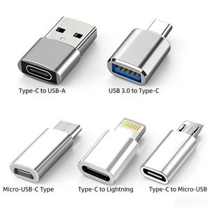 아이폰 16/15/14/13/12 Pro/Pro Max USB to USB C 어댑터, Type C 암-USB 어댑터, Micro USB to USB C 암-수 어댑터 커넥터 고속 데이터 전송 및 충전에 적합