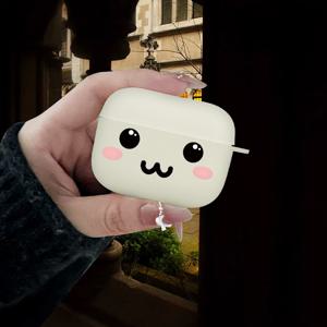귀여운 이모지 패턴이 있는 패셔너블한 고급 형광 헤드폰 보호 케이스 - Airpods 3, Airpods 4, Airpods 1/2, Airpods Pro, Airpods Pro 2, Airpods Pro 3에 적합합니다. 이 가벼운 보호 케이스는 F를 특징으로 합니다.