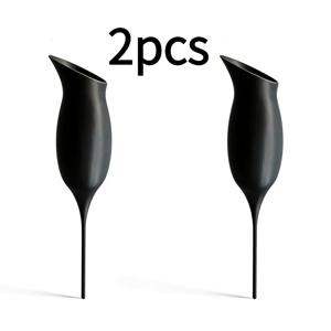 2개입 실내 화분 자동 물주기 시스템, 와인 글라스 모양 뿌리 관개 슬로우 릴리스 투과성 물주기 장치, 발코니 정원, 허브 및 실내 식물에 적합, PLA 수지 재질