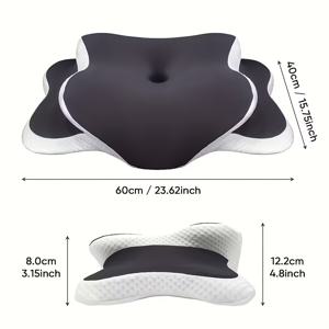 안전한 인체공학적 목 베개. 낮은 반발력, 통기성 좋은 시원한 원단, 세탁기 사용 가능한 커버로 제작되어 옆으로, 등으로, 배로 자는 사람들에게 적합합니다. 경추에 부드러운 편안함을 제공하여 가족 및 파트너를 위한 완벽한 선물입니다.