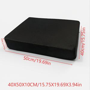 직사각형 통기성 쿠션, 3D 직조 메시: 공기 순환으로 땀 방지, 장시간 앉아도 편안함, 압력 해소 및 엉덩이 지지력을 위한 고탄성 충전재