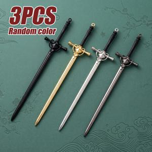3개 랜덤 색상 신상 중국 스타일 고풍스러운 합금 보물검 머리핀 세트, 올려입히기 용, 여성을 위한 고급 니치 헤어 액세서리