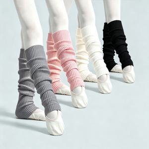 여성용 스티러프 레그워머 4켤레 - 발레, 라틴댄스 및 겨울 의상에 적합한 부드럽고 헐렁한 신축성 있는 종아리 커버, 손세탁 가능한 댄스 공연용 보온 레그 슬리브, 데일리웨어, 타이츠