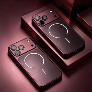 휴대폰 케이스 - 휴대폰 케이스: 아이폰 18 Pro Max 초박형 무광 오픈 마그네틱 휴대폰 케이스, 전기 도금 엣지 낙하 방지 보호 커버, Apple 13/14/15/16/17Pro/18Pro/18Promax 호환