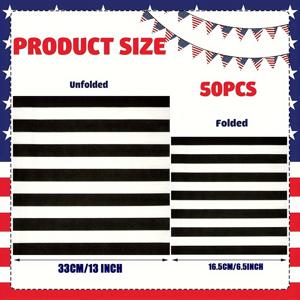 50장 블랙 & 화이트 파티 냅킨 - 2겹 고품질 종이, 접었을 때 6.5x6.5인치, 펼쳤을 때 13x13인치, 웨딩, 휴일, 생일, 브라이덜 샤워를 위한 우아한 디자인 - 다용도 파티 장식, 웨딩 냅킨, 이벤트 테이블웨어, 할로윈, 크리스마스 이벤트 및 파티 용품, 크리스마스, 새해, , 파티 이벤트용 모던 테이블웨어