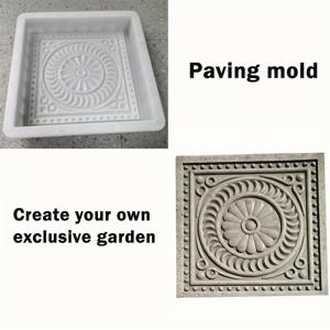 사각 포장 몰드, DIY 걸어서 가는 돌 몰드, 플라스틱 콘크리트 시멘트 몰드, 정원 조경 벽돌 페달 제작 도구