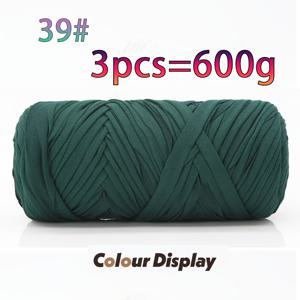 600g 멀티컬러 티셔츠 실, 염색 패브릭 스트립 폴리에스터 직물, 뜨개질 실, 크로셰, DIY 크로셰, 손뜨개 재료, 슬리퍼, 쿠션, 공예, 베개, 가방, 백팩용 실