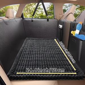 미끄럼 방지 강아지 매트 1개, 뒷면 연장형 고하중 반려동물 시트 커버, SUV, 세단, 트럭용 씹어먹는 바닥 라이너 - 간편 세척 시트 보호대, 모든 강아지 사이즈(중형, 대형)와 호환 - 내구성 있는 폴리에스터 여행용 매트