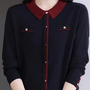 가을 겨울 신상 라펠 스웨터 안티웨어 외출복으로도 입기 좋은 베이스