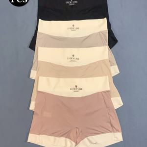 4개 프린트 레터 로즈 라이트 통기성 드로즈 팬티 & 스커트 세트, 캐주얼 반바지, 스포츠 및 피트니스 여성 속옷, 편안함, 부드러움, 심리스 속옷