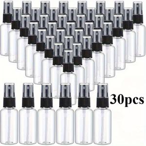30개 30ml 미니 투명 플라스틱 스프레이 병, 재충전 가능한 빈 미세 미스트 여행용 병, 화장품 및 일상용 휴대용 액체 용기