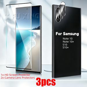 2+1개 세트: HD 선명 화면 보호필름 1개 + 렌즈 보호필름 2개, 삼성 갤럭시 노트 10, 노트 10+, S10+, S10용 강화유리 필름(S10 5G 미적용), 풀 HD 커버리지, 9H 경도 이중층 강화유리, 지문 인식 지원, 99.99% 울트라 HD 선명도 보호필름, 매끄러운 표면