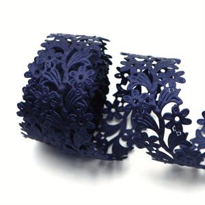 1롤 5야드 1.18인치/30mm 멀티 컬러 할로우 컷 아웃 꽃 리본 의류 트림, 스크랩북, 선물 포장, 재봉, 생일 파티, 홈 데코