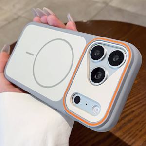휴대폰 케이스: 고급스러운 촉감의 매트 이중 컬러 마그네틱 휴대폰 케이스, iPhone 18 Pro Max, 17 Pro Max, 17 Pro, 17, 16 Pro Max, 16 Pro, 16, 15 Pro Max, 15 Pro Max, 15 Pro, 15, 14, 13, 12, 11 호환. 무선 충전 가능, 충격 방지, 하드 백 커버, 커플 선물용