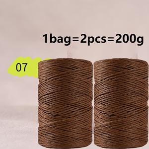 마카롱 단색 라피아 끈, 핸드메이드 DIY 코바늘 밀짚모자 및 가방용 소재, 통기성 좋고 가벼운 신선한 색상, 여름 필수품 우븐 종이 끈