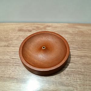 천연 원목 향꽂이 - 원형 향꽂이, 가정, 요가, 명상, 여행용으로 적합 - 스틱향, 콘향, 향 스틱과 호환 - 거실, 침실, 사무실, 영적 공간을 위한 목재 향꽂이 - 전기 필요 없음