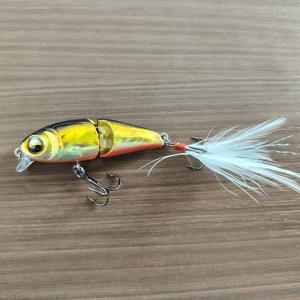 싱글팩 신형 2단沉没 미노우 루어, 5.5Cm/2.17In 5.7G/0.20Oz 바이오닉 하드 베이트, 유연한 세그먼트 , 3D 입체 어구, 사실적인 물고기 비늘 텍스처, 루어 코팅, 물에 담그면 침강