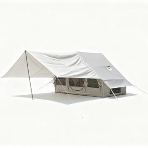 3-4인용 에어 텐트, 대형 통합 캐노피, 스카이 라이트, 메시 도어 & 창문이 있는 가족용 에어 텐트, RV 캠핑, 로드 트립 & 야외 활동을 위한 간편한 설치 야외 여행 쉘터