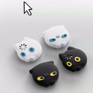 버튼 캡 NS2 엄지 미끄럼 방지 보호 커버 Joy-Con 실리콘 케이스 신형 디자인 고양이 창의적인 스티커 만화 귀여운 여성 게임 콘솔 부속품