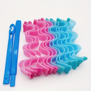 25Cm 12개 히트리스 컬러, 무열 스파이럴 컬 헤어 컬러 스타일링 키트 (모든 종류의 헤어스타일에 적합한 스타일링 후크 2개 포함)
