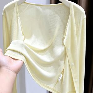 봄/여름 아우터 숄, 얇은 커버업, 여성용 가디건