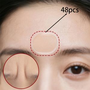 48개입/자가 접착식 수면 이마 패치 - 재사용 가능한 신축성 페이셜 패치 - 이마용으로 설계됨 - 얼굴 전체에 사용 가능 - 세탁 가능, 접착식 및 재사용 가능 - 컴팩트하고 휴대 가능 - 일상 사용에 적합 - 여행용으로 적합 - 남녀공용