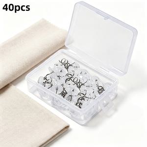 40개 원형 나선형 고정 바늘, 미끄럼 방지 및 움직임 방지 설계, 침대 시트, 퀼트, 소파 커버 고정에 적합