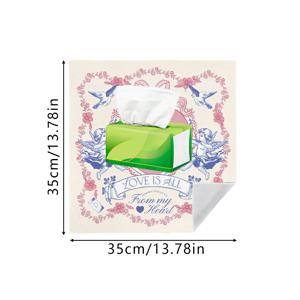 1개, [자착식 매직 랩핑 천] 프랑스 로맨틱 카피드 하트 덩굴 패턴 자착식 메이크업 가방, 사계절용 부드럽고 초대형 범용 랩핑 천, 고양이 스크래치 방지 및 재사용 가능, 세탁 가능 및 내구성 좋은 고양이 침대 담요