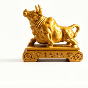 황금 황소 조각상, 돌진하는 황소 피규린, 풍수 재물 장식품, 집들이 선물, 황소 시장 상징, 사무실 책상 장식, 사업 선물, 행운 장식, 가정 및 사무실용 번영 조각품
