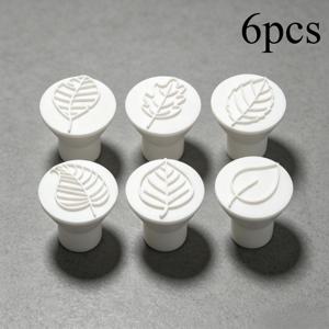 6개 잎사귀 테마 클레이 스탬프 세트, 다양한 재사용 가능한 잎사귀 패턴 엠보싱 스탬프가 특징이며, 투명하고 아름다운 디자인을 특징으로 하며, 폴리머 클레이, 도자기 및 창의적인 미술 프로젝트에 적합합니다.