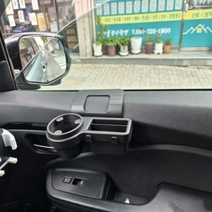 다기능 차량용 정리함 (컵 홀더, 음료 랙, 사이드 도어 윈도우 휴대폰 슬롯, 걸이형 수납 랙 포함) - 내구성이 뛰어난 ABS 소재, 간편한 설치, 공간 절약형 디자인