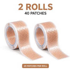 투명 마찰 방지 보호 패치 40개입 2롤, 부드럽고 통기성 좋은 자가 접착 랩, 발가락, 뒤꿈치, 발목 및 손가락에 적합, 편안한 착용감, 바디 스킨 케어를 위한 데일리 보호 보충제로 이상적