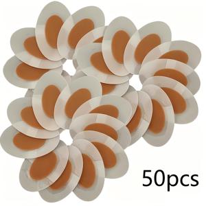 50개 투명 비침 방지 마찰 스티커, 두꺼운 발가락 패드, 앞발 젤 패드, 뒤꿈치 패드