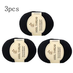 3개 세트 부드러운 울 혼방 원사, 4줄 중간 무게, 비필링 - DIY 뜨개질 스카프, 숄, 스웨터에 이상적 - 각 1.76oz, 다양한 색상, 두꺼운 원사