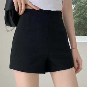 여성 여름 데일리 캐주얼 얇은 패션 스키니 정장 스판 반바지 솔리드 하이웨스트 셔츠 a라인 힙감 날씬해 보이는 레깅스