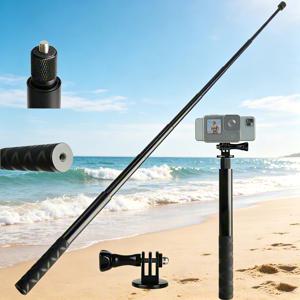 UEGOGO 119Cm 투명 셀카봉, 360° 스티치 없는 디자인, 촬영 중 사라짐, 액션 카메라 호환, 1/4