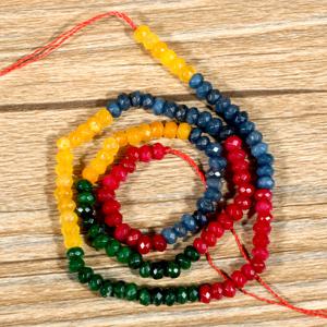 천연 컬러풀 마노 각진 구슬 - 4x2mm 루즈 비즈, 주얼리 제작용, DIY 목걸이, 팔찌, 귀걸이, 발찌, 주얼리 액세서리용 (천연석 표면의 흠집은 정상입니다)