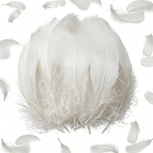 200개 8-12Cm/3.15-4.15인치 순백색 고탄력 푹신한 인조 모피 장식 패치 다크 스타일 재단 가능 공예 용품 고딕 스타일 착용. 수제 용품, 제작, 할로윈 장식, 카니발 스타일링에 적합