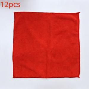 PEEJAA 랜덤 색상 극세사 청소천 12개 세트 - 30cm*30cm 두꺼운 대형 사이즈, 다기능 가정용 주방 타월, 내구성 및 흡수성 우수, 거실, 침실, 욕실, 가구에 적합, 얼룩과 기름기 제거에 용이