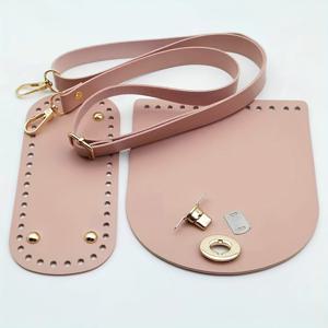1세트 수제 DIY 크로셰 가방 만들기 키트, 12가지 색상 옵션 PU 가죽 공예 세트, 조절 가능한 스트랩 (4.5mm 구멍 호환), 바닥 가방 & 커버 천, 수제 직조 핸드백, 지갑 - 초보자 친화적 크로셰 공예 프로젝트, DIY 지갑 만들기