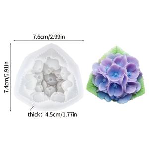 클러스터 수국 실리콘 몰드, 수지 몰드, 비누, 석고, 폴리머 클레이, 수지 DIY 공예용 몰드, 발렌타인데이, 부활절, 어머니의 날, 생일 선물용으로 적합