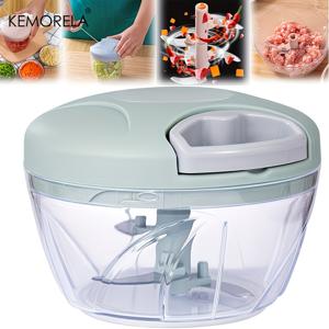 KEMORELA 수동 다지기 1개 500/900ml — 가정용 마늘 양파 다지기 — 빠른 식품 야채 커터 — 고기 분쇄기 향신료 다지기 — 주방 도구 액세서리 핑크/그린/블루