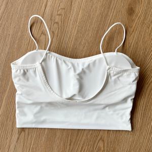 아이스 파이버 원단 오픈백 언더와이어 패딩 컵 캐미솔 탑, 숏 바디콘 밴듀 랩 탑, 얇은 베이스 레이어, 섹시한 여성용 탑