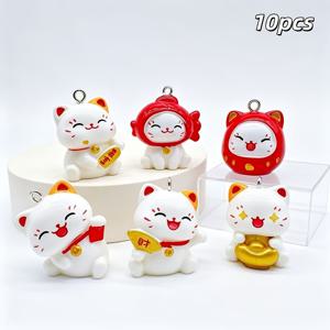고품질 대형 수지 참 10개, 귀여운 동물 귀걸이와 목걸이 DIY 주얼리 제작 액세서리