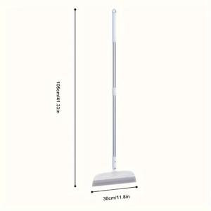 1개 다기능 바닥 스퀴지 빗자루, 긴 막대 와이퍼 빗자루, 욕실 바닥 와이퍼, 회전식 조절식 청소 걸레로 매끄러운 바닥 청소, 유리, 벽 청소