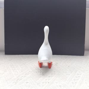 1개 창의적인 자석 흰색 거위 레진 장식품, 현관 테이블 상판, 책상, 침대 옆 테이블, 바 장식, 크리스마스 및 추수감사절 선물, 개인 맞춤형 가정용 수납 장식품으로 적합